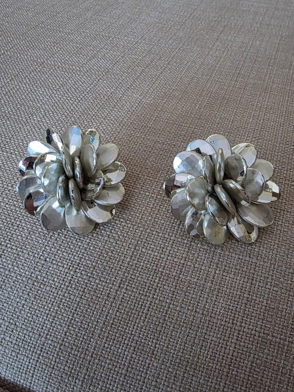 Vintage Silver Flower Earings